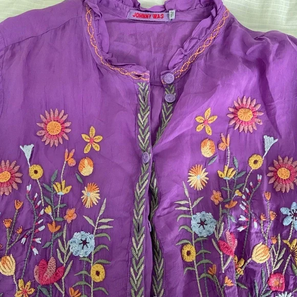 JOHNNY WAS Embroidered Blouse - Picture 2 of 9